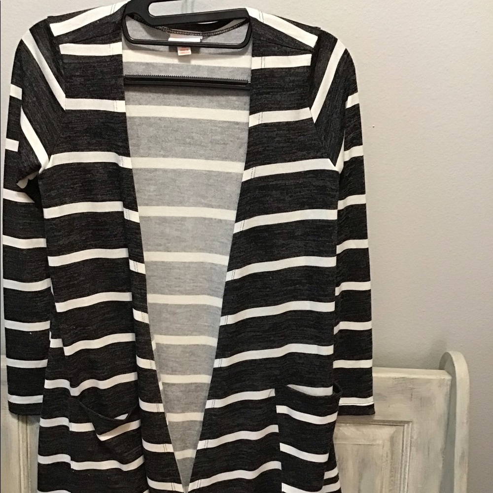 Striped cardigan - loose with no buttons.